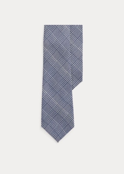 Corbatas Ralph Lauren Hombre Azul Marino / Blancos - Glen Plaid Silk - SMLRB9830